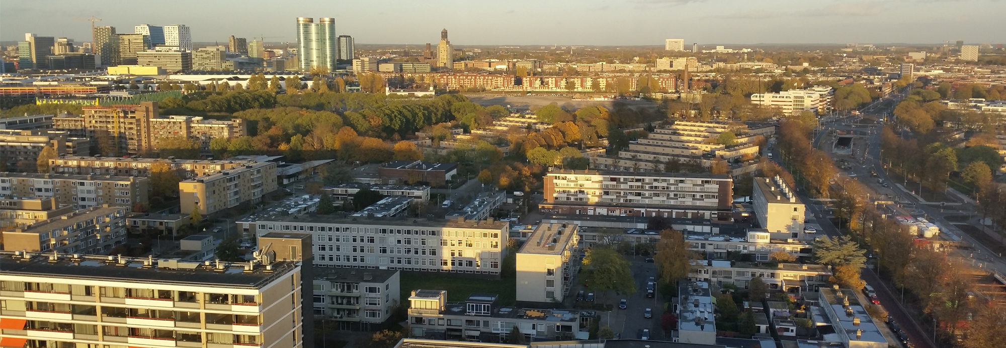 Uitzicht vanaf het CCV-kantoor in de herfst