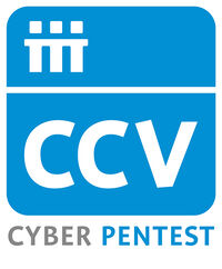 CCV-logo cyber pentest. Illustratie bij CCV-nieuwsbericht.