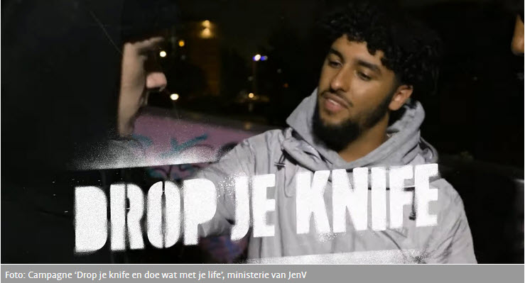 Drop je knife en doe wat met je live. Illustratie bij CCV-nieuwsbericht.