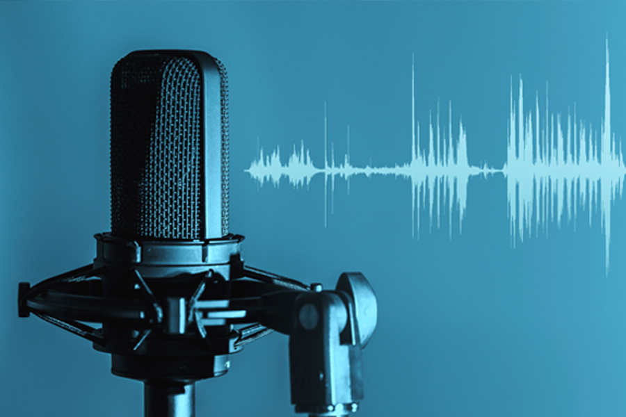 Microfoon van de podcast.