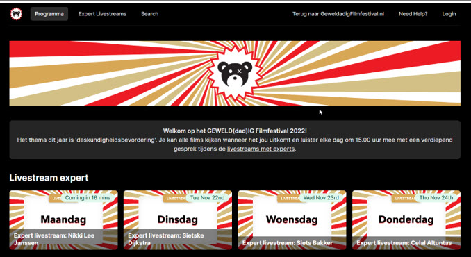 Animatie van het Centrum voor Criminaliteitspreventie en Veiligheid over ongestructureerde problemen op GEWELD(dad)IG Filmfestival