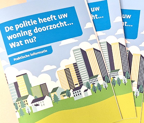 Folder na doorzoeking drugspand.