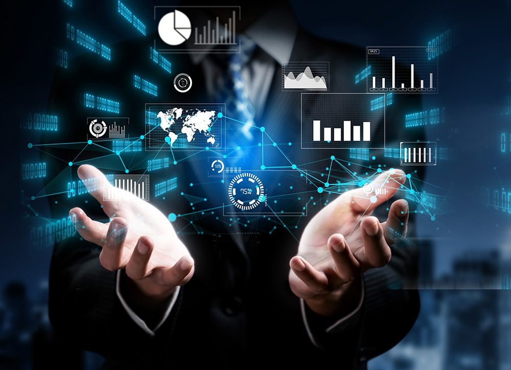 Persoon verdiept zich in data-analyse om trends en inzichten te ontdekken, van voorspellende big data-modellen tot realtime analyse.